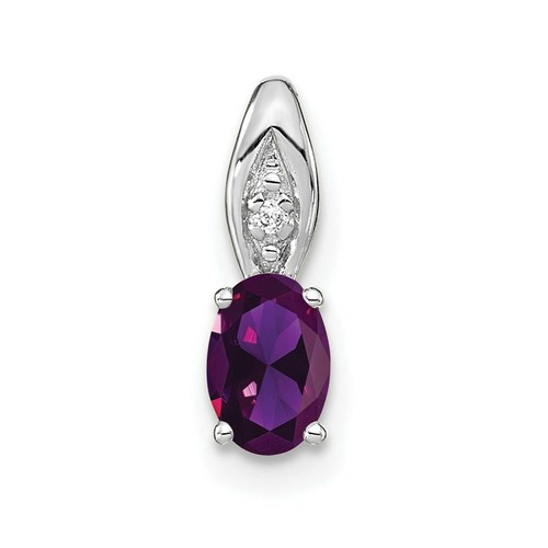 Real 14kt White Gold Amethyst and 