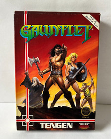 Gauntlet Nintendo Entertainment System NES 1985 Cartridge Manual Box, NO Sleeve