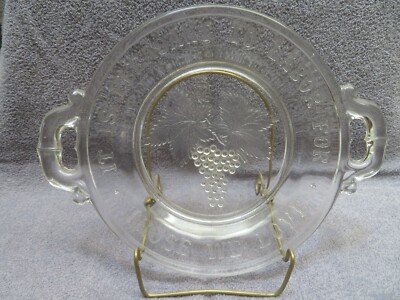 Antique EAPG Bread plate ''It is Pleasant to Labor For Those We Love''  ca: 1800's