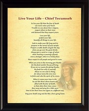 Chief Tecumseh Live Your Life Poster Print Pi...