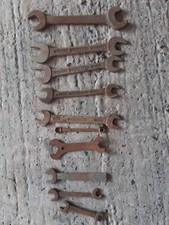 10 Vintage Gordon Tools 2J Imperial Spanners 11/16”to 1/8" 6 3/4 7/16 19/32 Old