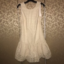 J. Crew Ivory Bridal Engagement ANNA ORGANZA EYELET Dress 4
