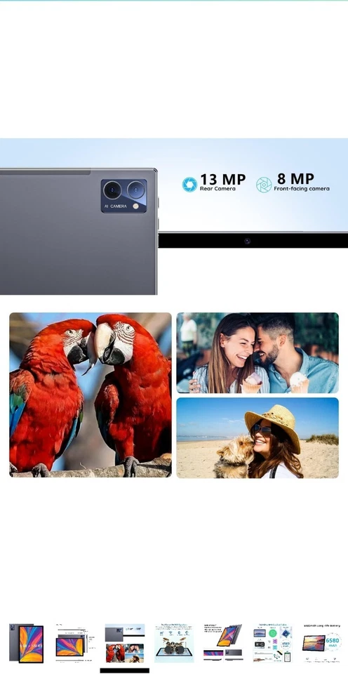 TENYIDA 10.1" Inch Android Tablet PC， Unlocked Phablet 8GB RAM 128GB Storage... - Image 3 of 4