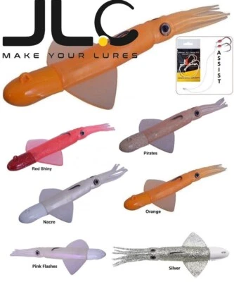 ARTIFICIALE JLC CALAMAR SILICONE SLOW JIGGING TRAINA 200 GR / 250 GR