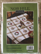 Nob Hill Linens Christmas Ornament Table Topper Square Kit New In Package 4074