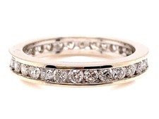 Brand New Channel Set Mined 1.03ct Diamond 14k Eternity Wedding Anniversary Band