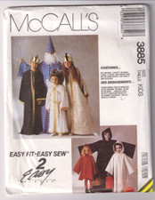 3885 McCALLS - COSTUMES: ROBES  TUNICS - KIDS Unisex Sz S/M/L 2-12