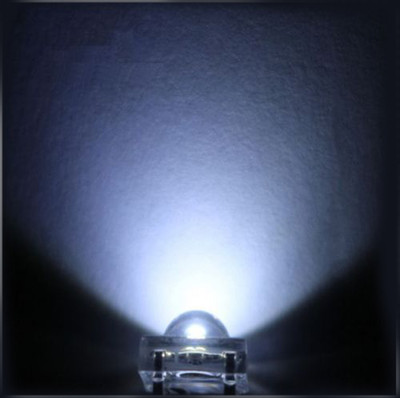 US Stock 100pc 5mm White Piranha Superflux LED Dome Wide Angle Bright Leds 4-Pin