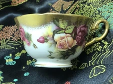 Royal Chelsea Golden Rose Bone China Orphan Teacup c. 1950 NO Saucer! Made In UK