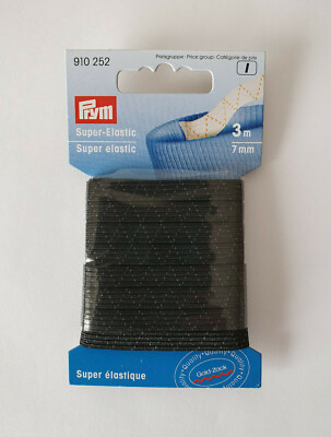 Super - Elastic 7 mm / 3 m schwarz Prym Gummiband   4,30