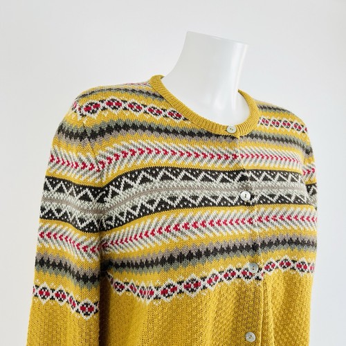 Fair Isle Cardigan Country Rose Sz L Fits UK 14 16 WW2 Land Girl 40s