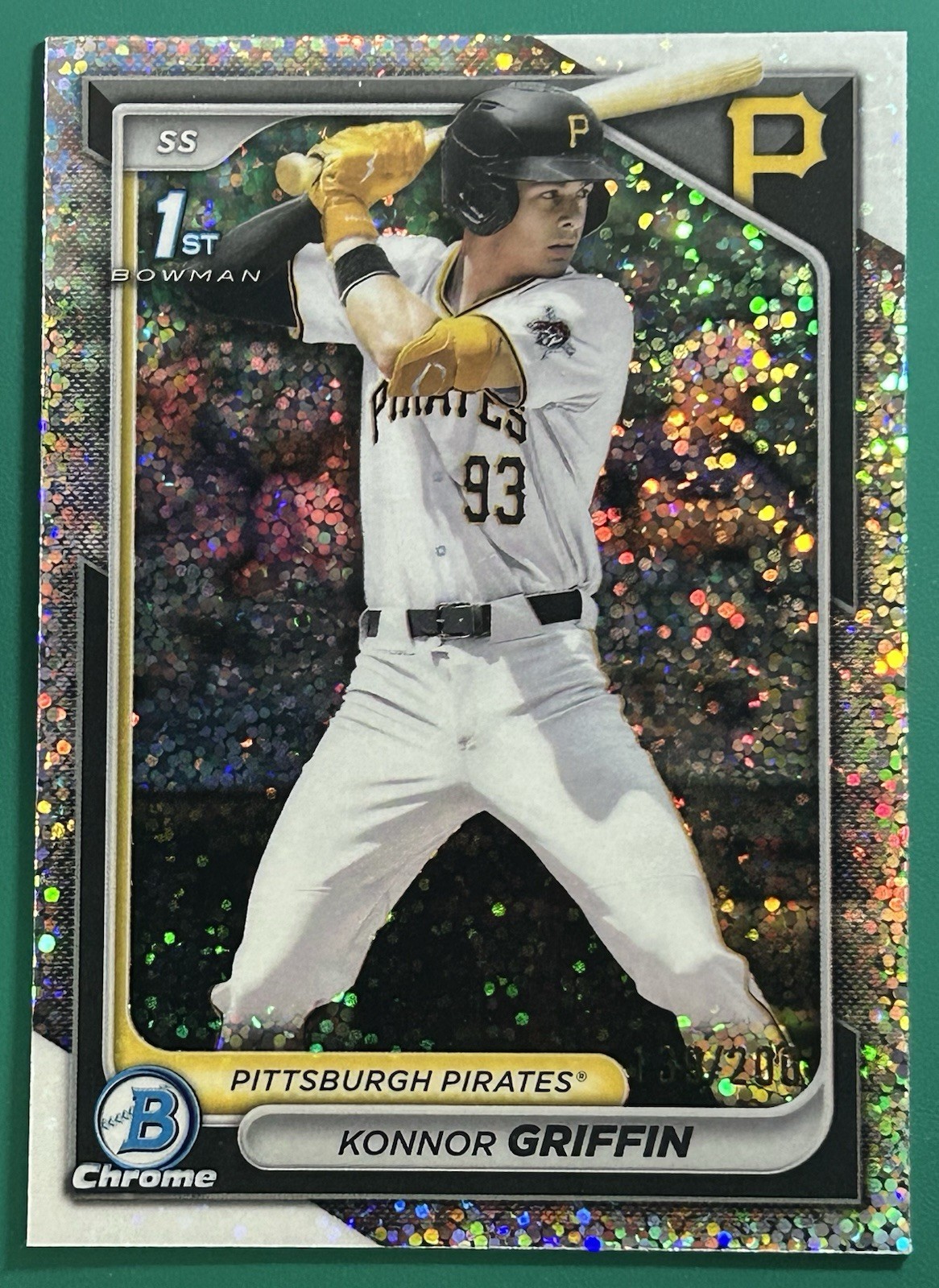 2024 BOWMAN DRAFT CHROME-SPARKLE REFRACTOR #BDC-22 KONNOR GRIFFIN /200