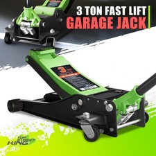 3in-20in 6000lbs Lightweight Hydraulic Green Garage Jack 3 Ton W Casters