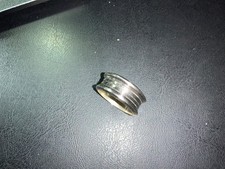 SOLID STERLING SILVER DESIGN RING- .925 - SZ.11 - BAND 9.6MM - 8.5 GR.- K302