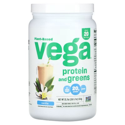 2 X Vega, Plant-Based, Protein and Greens, Vanilla, 1 lb 5.7 oz (614 g)