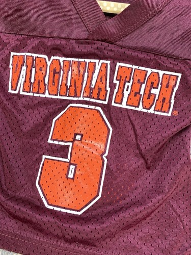 NCAA FOOTBALL JERSEY LITTLE KING VINTAGE VIRGINIA TECH HOKIES #3 Size 12 Months - Picture 3 of 12