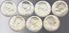 Seven 40% Kennedy silver half dollars 1965-1969