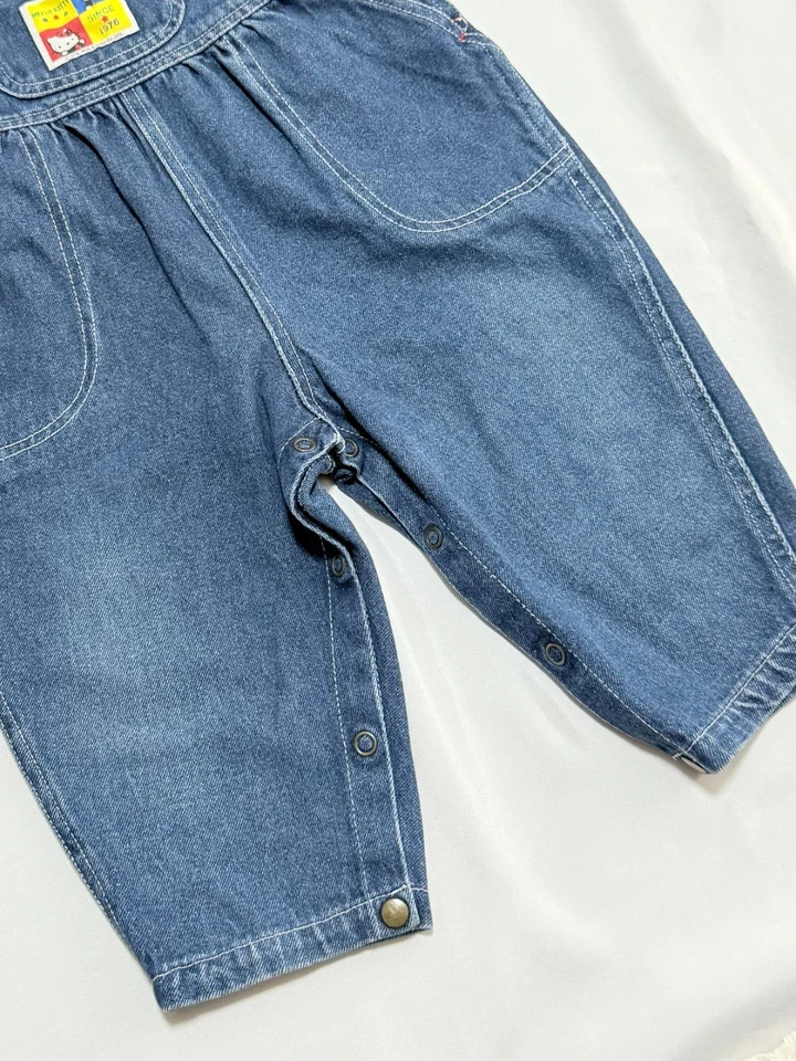 Sanrio Hello Kitty Denim Overalls 12-18m Girls Baby Clothes Retro Japan - Image 3 of 4