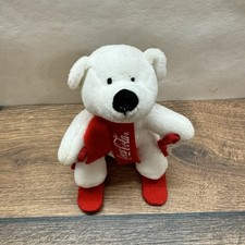 Spielzeug Coca-Cola Pl&uuml;sch Eisb&auml;r auf Ski Werbefigur Plush Toy Sammler Set