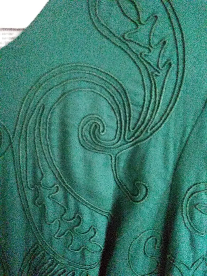 Vestido Talbots Verde Oscuro Manga Larga Midi Largo Vintage Cintura Caída Talla 14 Foto 2 de 4