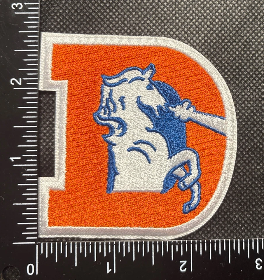 DENVER BRONCOS NFL FOOTBALL IRON ON EMBROIDERED PATCH SEE PHOTOS - Image 1 of 1