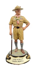 Charles Stadden Boy Scout figurine Lord Robert Baden-Powell Pewter Vtg Rare