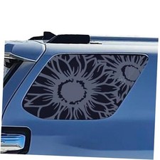 2PCS 42x100cm Universal Rear Side Window Sunflower Decal Matte Black Car Truck