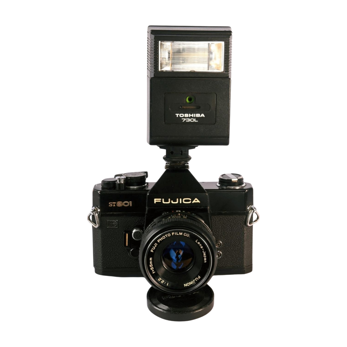 Fujica ST801 LED Film SLR 35mm Black f⁄2.2 55mm Fujinon c⁄w - | 0