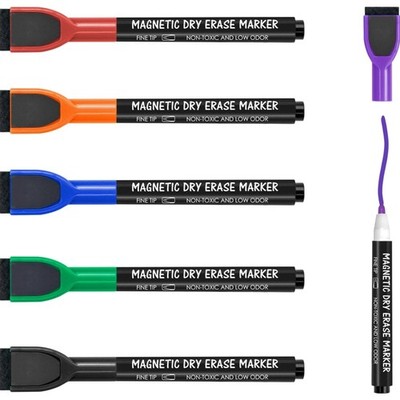 Whiteboard Marker 6 Farben magnetisch, abwischbar, Feinspitze, Reinigung, Sch...