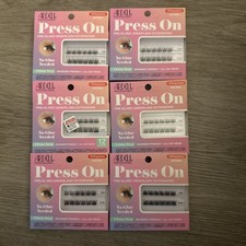 6 Box - Ardell Press On Lashes Wispies Natural   Pre-Glued Underlash Extensions