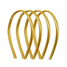 4 Pack Thin Headbands Women Solid Satin Gold Hair Accessories Fashion Styling