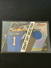 Bowman 2004 Football Roy Williams Draft Day Selection Jersey Relic #DJ-RW Lions