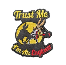 Roadrunner Coyote Engineer Dynamite Patch Funny Meme, Iron On/Sew On