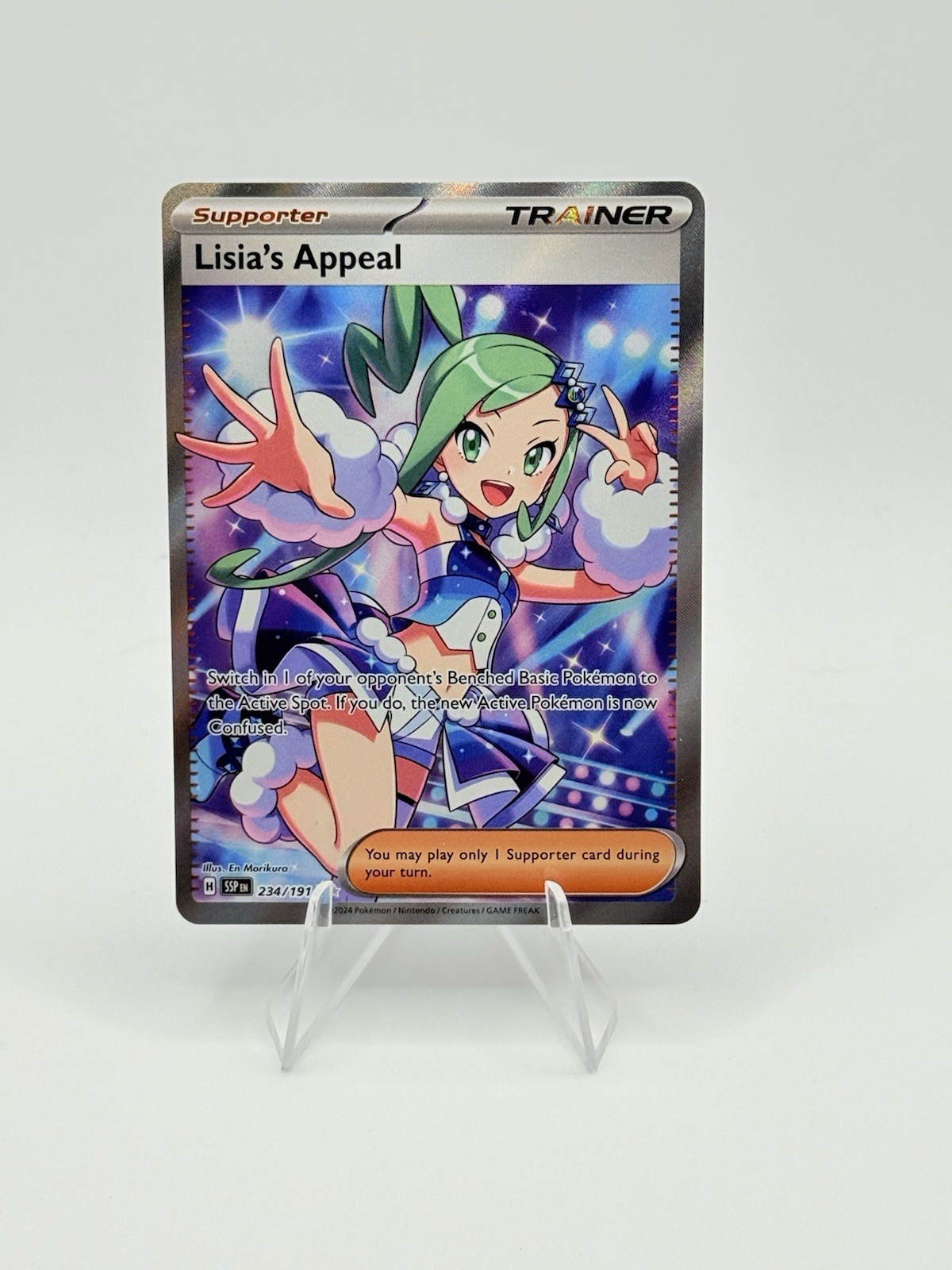 Pokémon TCG Lisia's Appeal Full Art Trainer Card 234/191 Surging Sparks