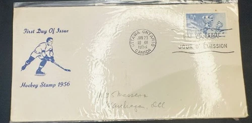 CM) 1956. CANADA. HOCKEY PLAYERS. FDC. HOCKEY. INTERNAL MAIL. XF