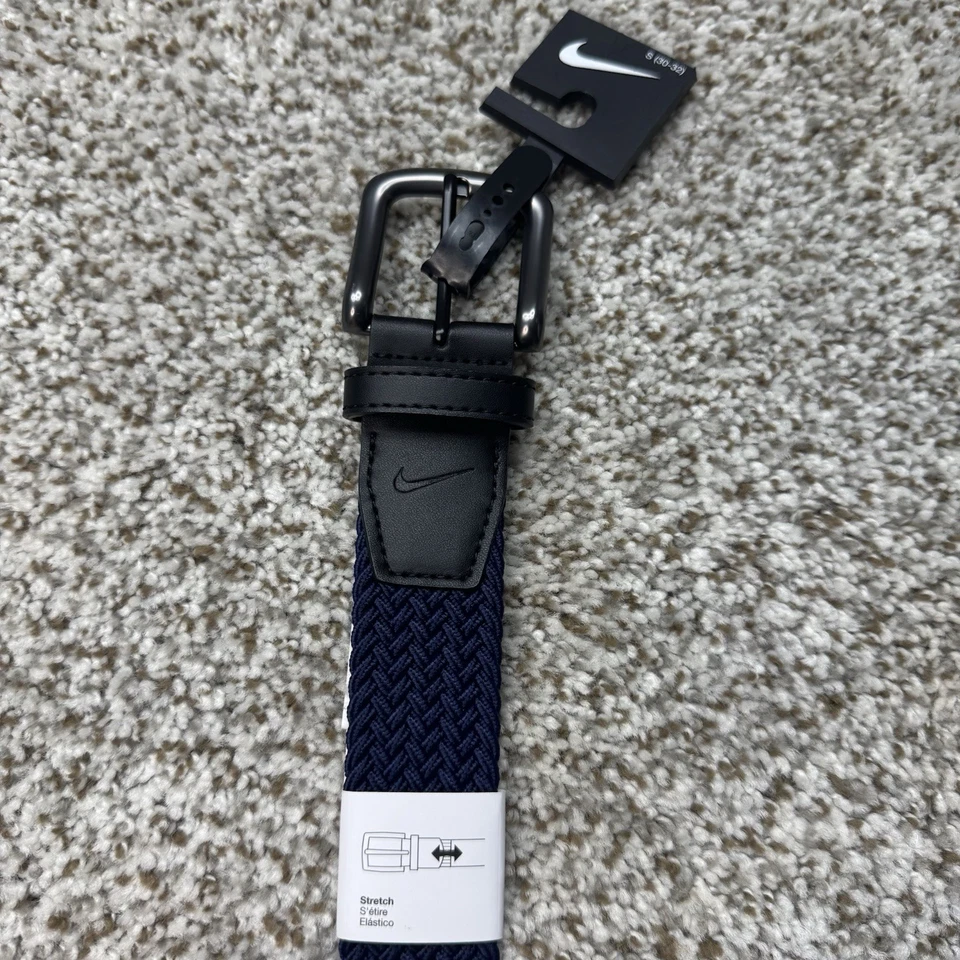 Nike Golf G-Flex Belt Navy Blue Weave Stretch Woven Webbed Men's Small 30-32 New - Image 2 of 4