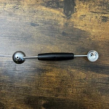 Vintage EKCO Double Sides Melon Fruit Baller Scoop Tool USA Plastic Handle