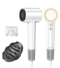 Hair Dryer with 150000 RPM High Speed 1400w Motor for 1-5min Fast Dry, White