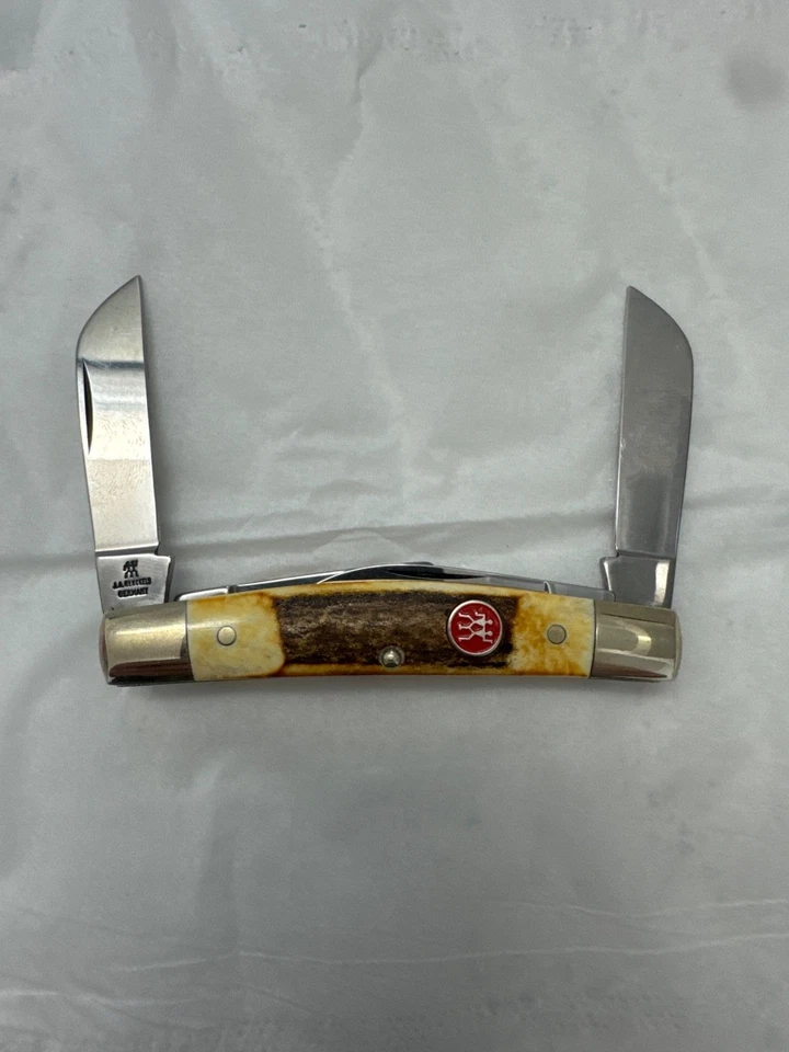 Zwilling J.A. Henckels Solingen Red Shield 4 Blade Hand Forged Stag Congress - Image 2 of 4