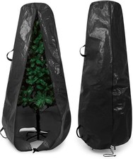 2 Pcs Upright Christmas Tree Storage Bag Zipper 7.5 Ft Black Holiday Decor