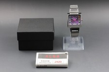 SEIKO ALBA AKA Purple KANJI 34mm Square Mens V733-5A40 Vintage 1996 Near MINT