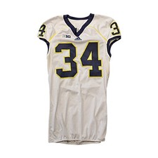 Michigan Wolverines Team Issued 2013 34 Away Adidas Jersey Size 44 