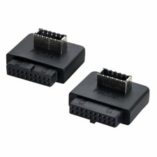 2pcs 20Pin Header Adapter Socket Key-A Type-E to USB 3.0 USB 3.1 Front Panel