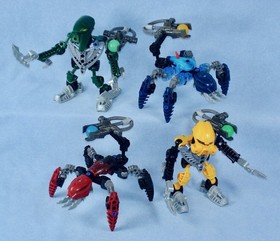 Lego Bionicle MATORAN & HYDRUKA RAHI of Mahri Nui 8929 8930 8931 8932 