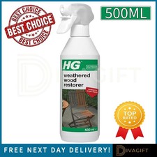 HG WEATHERED WOOD RESTORER SPRAY 500ML PREPARES & RESTORES NATURAL COLOUR NEW