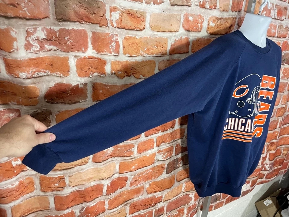 vintage 80s Chicago Bears raglan sweatshirt - sz 2XL/3XL - 1980s crewneck - Image 4 of 4