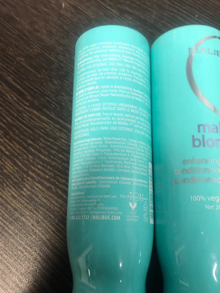 Condicionador vegano 3X Malibu Blondes Enhancing 9 oz. - Imagem 2 de 2
