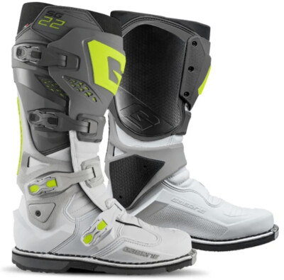 Gaerne SG22 Mens MX Offroad Boots Anthracite/White/Gray