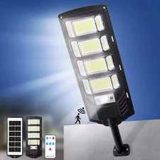 Outdoor Solar Street Light Motion Sensor Lamp Commercial Dusk To Dawn Road Lamp