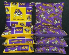 Set of 8 Eastern Carolina University ECU Pirates Cornhole BagsFREE SHIPPING